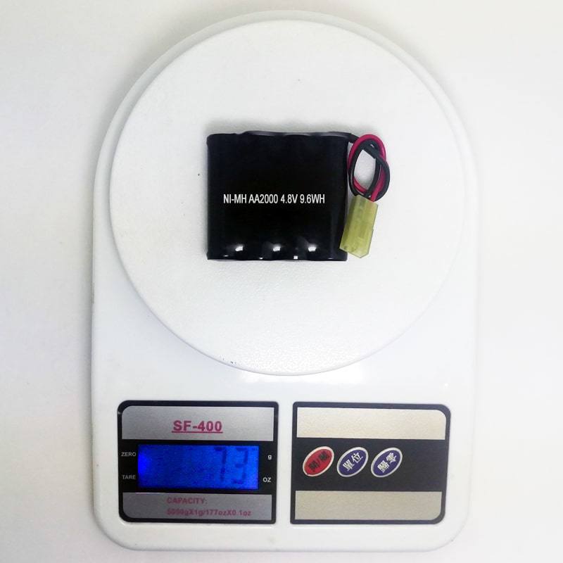 Paquete de baterías recargables de 4.8V 2000MAH AA NI-MH con conector y alambre