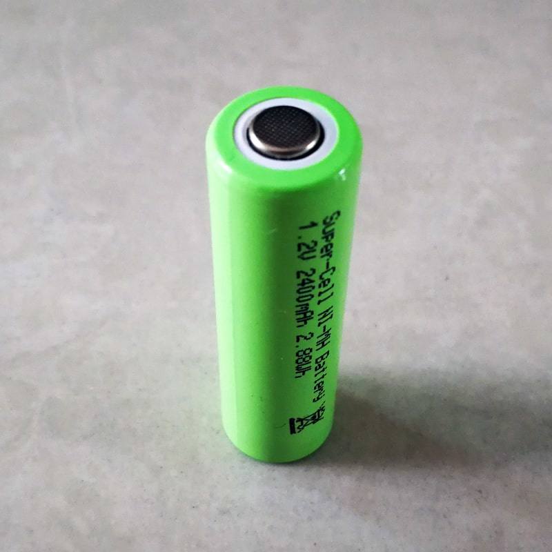 Batería recargable nimh plana 1.2V AA (2400mAh)