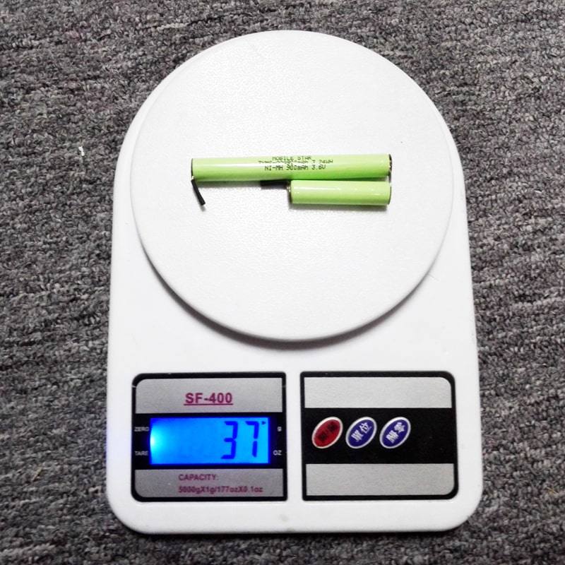 Paquete de baterías recargables de 3.6V 900mAh AAA NIMH con orejetas de soldadura