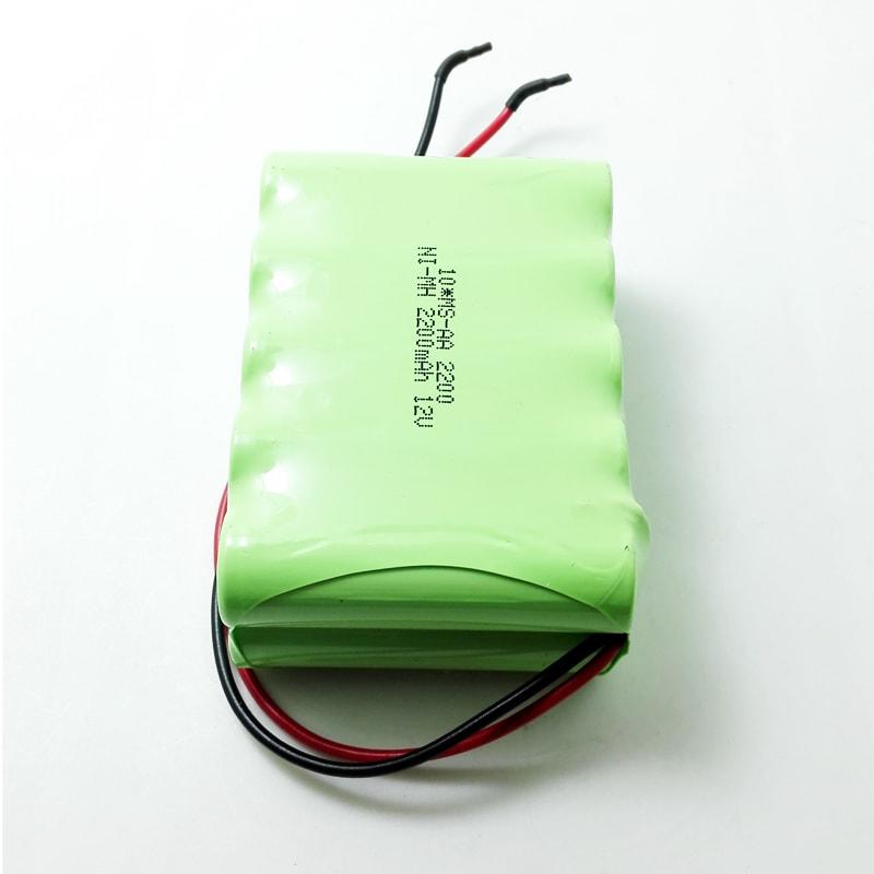 Paquete de baterías recargables de 12V 2200mAh AA Ni-MH con conector y alambre
