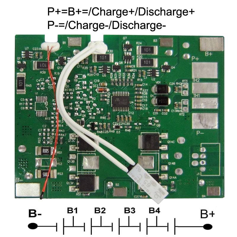 5S 12A PCM BMS para 18V 18.5V Li-Ion / Litio / Li-Polymer 15V 16V LiFePO4 Battery Pack con I2C, protocolo de comunicación Bluetooth (PCM-L05S18-C92)