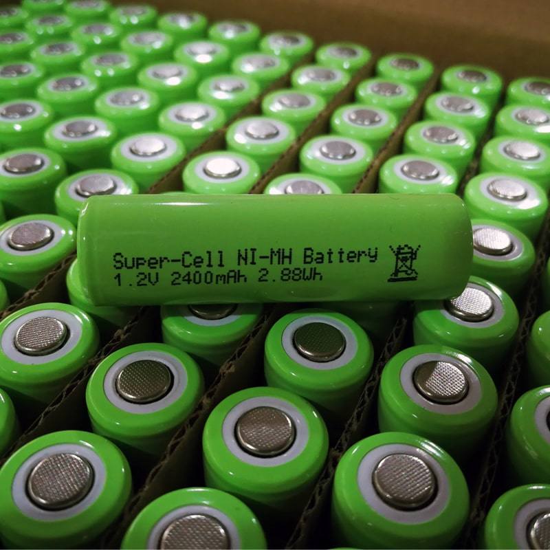 Batería recargable nimh plana 1.2V AA (2400mAh)