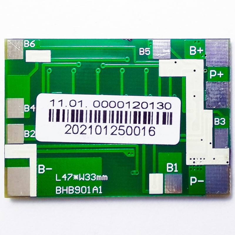 4S-7S 7A PCM BMS para 24V 25.2V 25.9V Li-Ion / Litio / Li-Polymer 21V 22.4V LiFePO4 Battery Pack Tamaño L47 * W33 * T4MM (PCM-LI07S8-102)