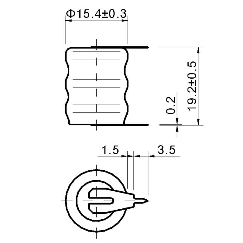 Ni-MH Bater&iacute;a recargable Celular 3.6V 80mAh B80H con orejetas de soldadura
