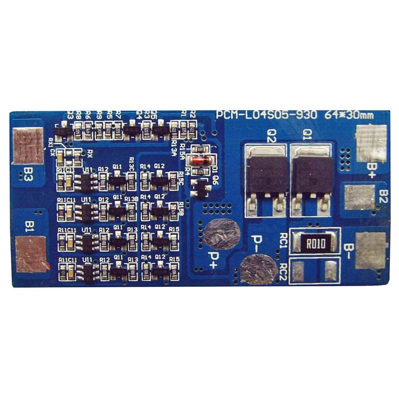 3S / 4S 5A PCM BMS para 14.4V 14.8V Li-Ion / Litio / Li-Polymer 12V 12.8V LiFePO4 Battery Pack Tamaño L64 * W30 * T5MM (PCM-L04S05-930)