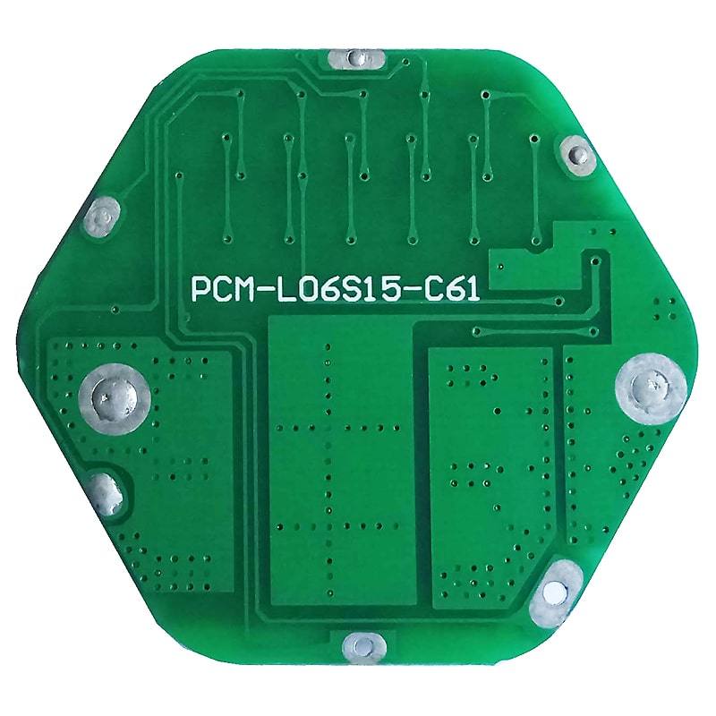 6S 15A PCM BMS para 21.6V 22.2V Li-Ion / Litio / Li-Polymer 18V 19.2V LiFePO4 Battery Pack Tamaño L48 * W44 * T3.5mm (PCM-L06S15-C61)